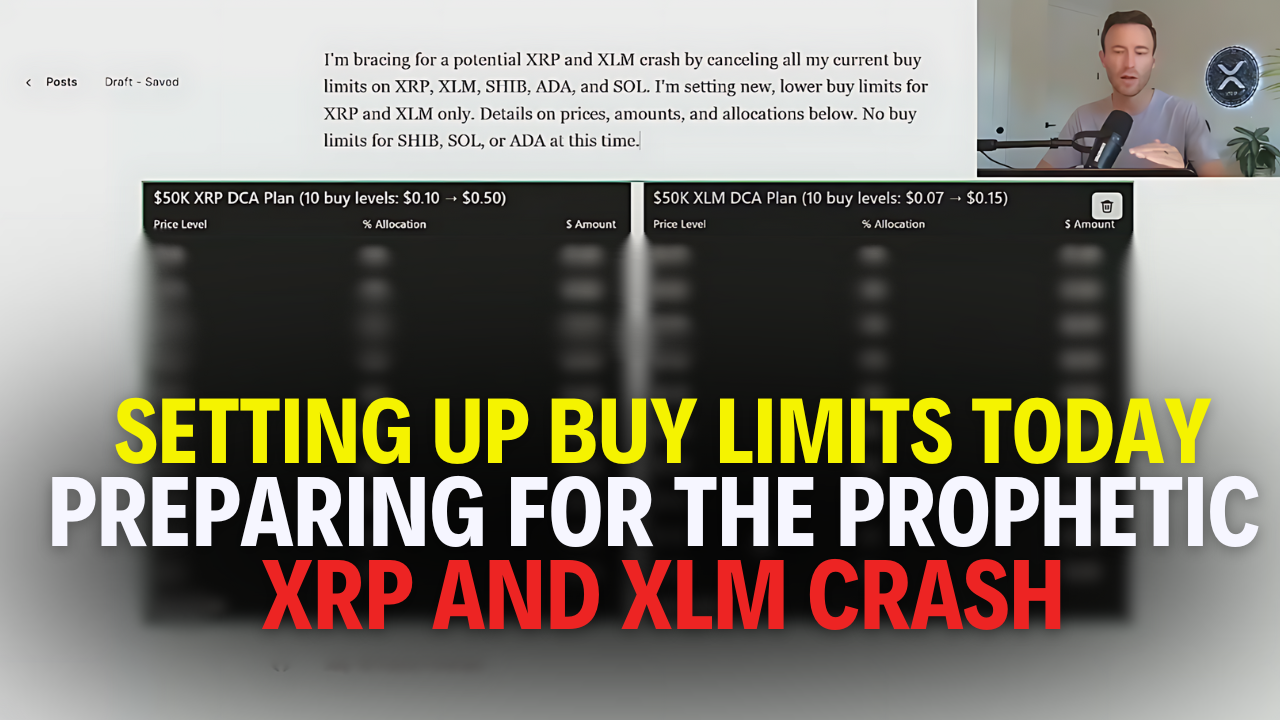 $0.10 XRP and $0.11 XLM Prophetic Crash Warning. I'm Buying $100K In New Buy Limits To Prepare.